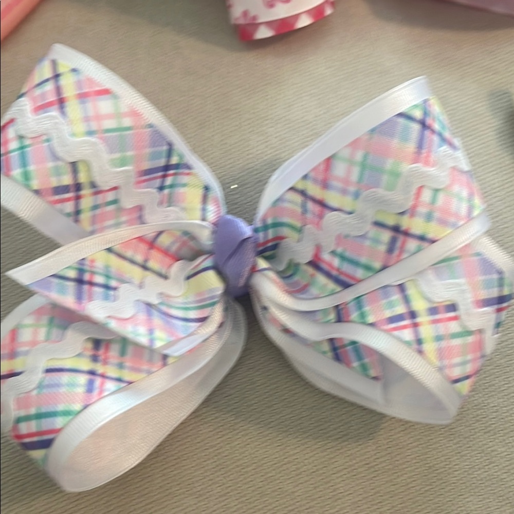 Colorful Plaid Hair Bow